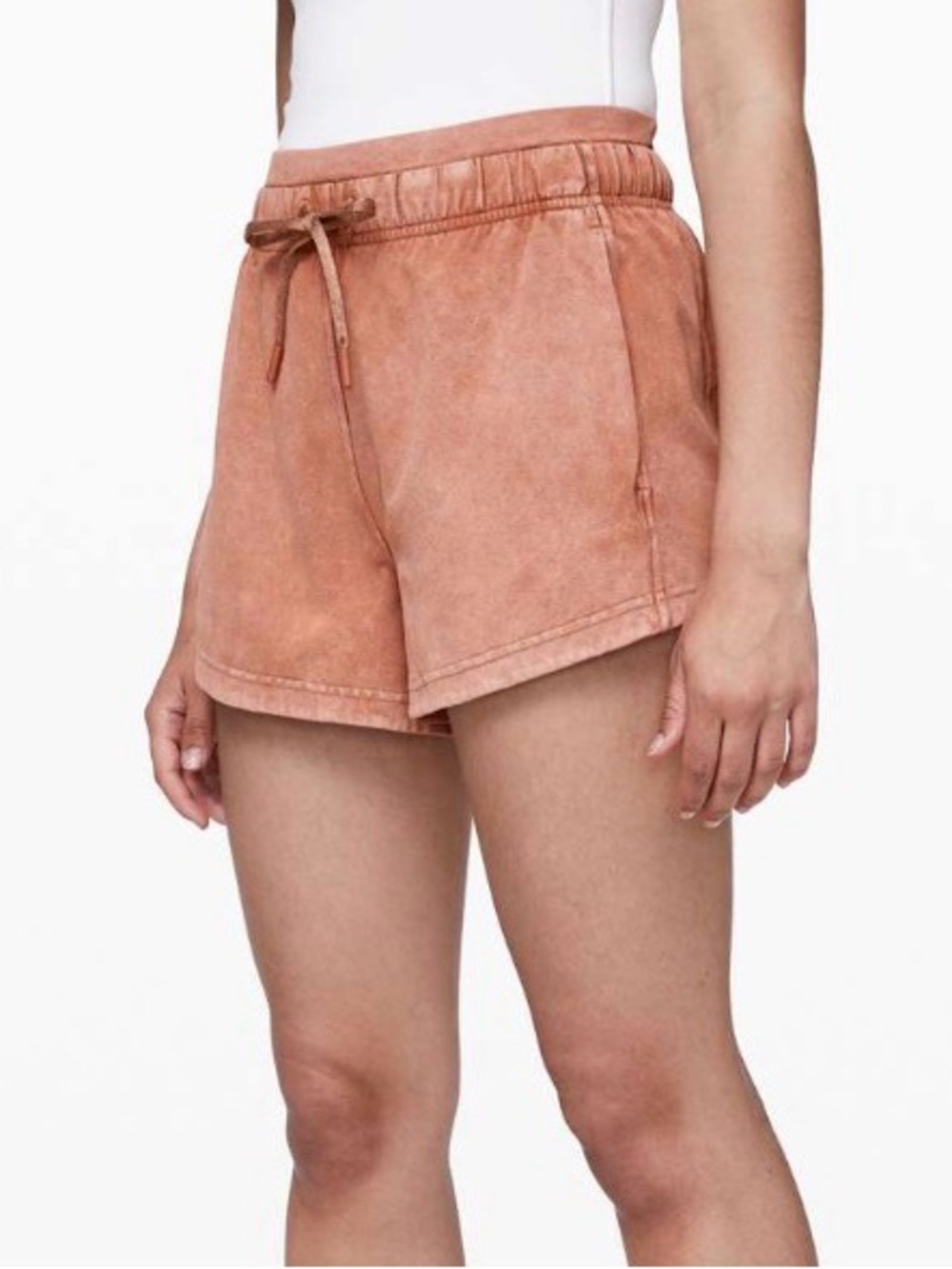 Orange Lululemon Inner Glow shorts 3" - 12